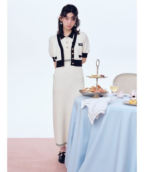 LILY BROWN(リリーブラウン)の「【LILY BROWN×MARY QUANT】ニットカーディガン(カーディガン/ボレロ・レディース・オフホワイト/ブラウン/ブラック・F)」の16枚目の写真