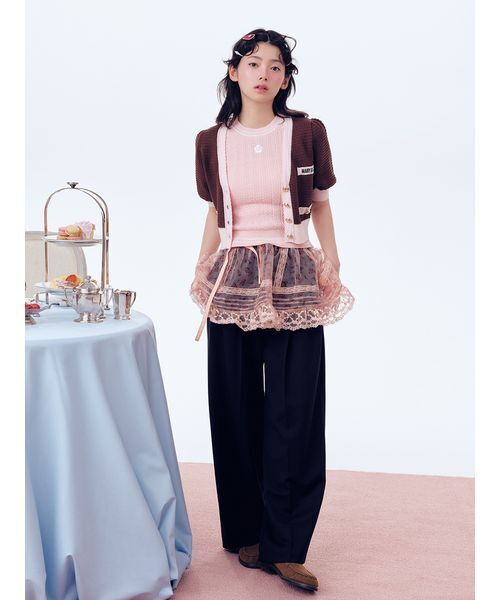 LILY BROWN(リリーブラウン)の「【LILY BROWN×MARY QUANT】ニットカーディガン(カーディガン/ボレロ・レディース・オフホワイト/ブラウン/ブラック・F)」の18枚目の写真