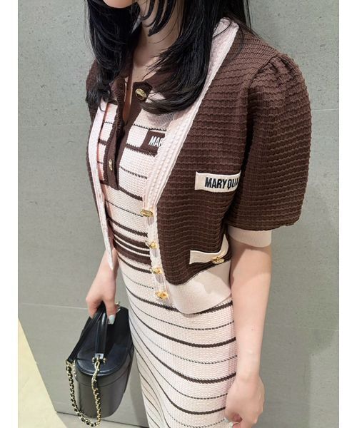 LILY BROWN(リリーブラウン)の「【LILY BROWN×MARY QUANT】ニットカーディガン(カーディガン/ボレロ・レディース・オフホワイト/ブラウン/ブラック・F)」の5枚目の写真