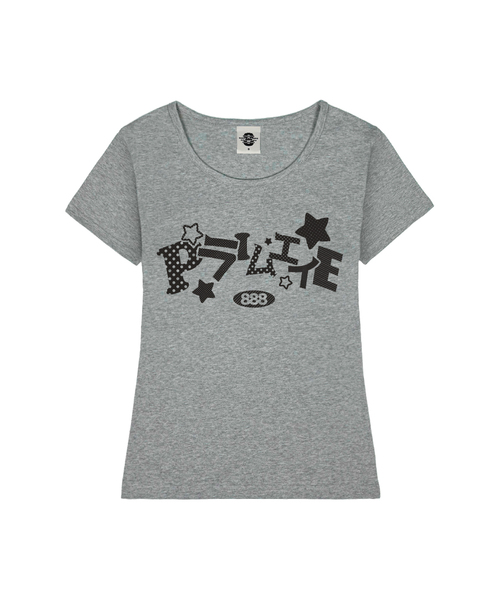 PRIMATE(プライメイト)の「SUGAR レディース Uネックスリムフィット半袖Tシャツ 6 COLORS(Tシャツ/カットソー・レディース・ミックスグレー/ホワイト/ネイビー/ミント/ブラック/ピンク・MEDIUM/SMALL)」の3枚目の写真