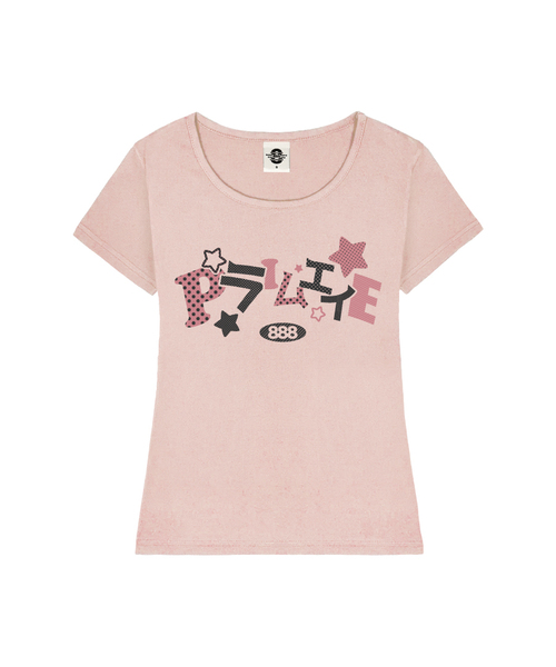 PRIMATE(プライメイト)の「SUGAR レディース Uネックスリムフィット半袖Tシャツ 6 COLORS(Tシャツ/カットソー・レディース・ミックスグレー/ホワイト/ネイビー/ミント/ブラック/ピンク・MEDIUM/SMALL)」の6枚目の写真