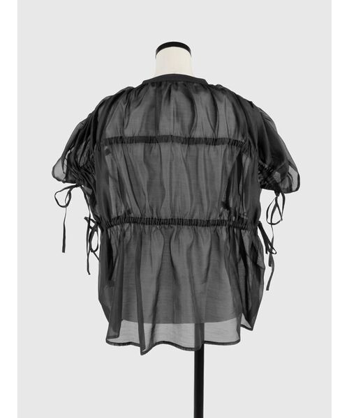 FIKA.(フィーカ)の「Sheer gathered blouse(シャツ/ブラウス・レディース・ブラウン/ブラック・MEDIUM)」の19枚目の写真