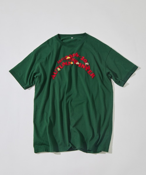 ISSUETHINGS（イシューシングス）の「【ISSUETHINGS/イシューシングス】TYPE108 (PATCHED)（Tシャツ/カットソー・メンズ・オリーブ/グレー/オレンジ・2/3）」の3枚目の写真