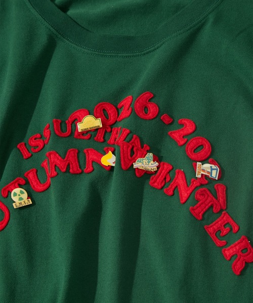 ISSUETHINGS（イシューシングス）の「【ISSUETHINGS/イシューシングス】TYPE108 (PATCHED)（Tシャツ/カットソー・メンズ・オリーブ/グレー/オレンジ・2/3）」の10枚目の写真
