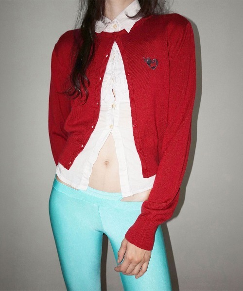 SCULPTOR(スカルプター)の「Sweet Kitty Basic Cardigan(カーディガン/ボレロ・レディース・ネイビー/ターコイズブルー/チャコールグレー/レッド・SMALL/MEDIUM/LARGE)」の4枚目の写真