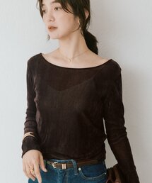 RIVE DROITE | フロッキーチュールバックオープンTee(Tシャツ/カットソー)