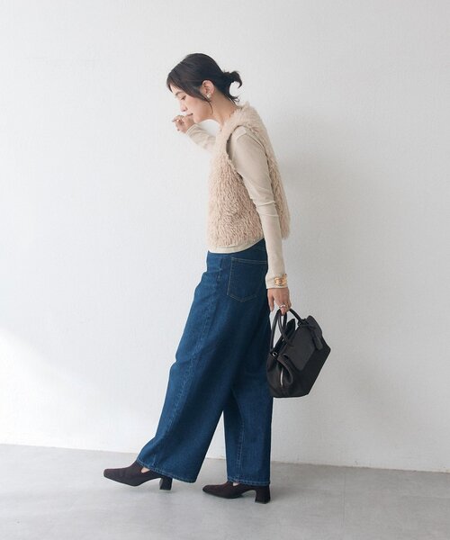 RIVE DROITE(リヴドロワ)の「フロッキーチュールバックオープンTee(オフィスカジュアル/秋服)(Tシャツ/カットソー・レディース・ブラック/ブラウン/ホワイト系その他・FREE)」の13枚目の写真