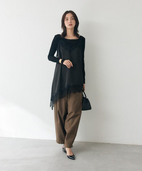 RIVE DROITE(リヴドロワ)の「フロッキーチュールバックオープンTee(オフィスカジュアル/秋服)(Tシャツ/カットソー・レディース・ブラック/ブラウン/ホワイト系その他・FREE)」の22枚目の写真