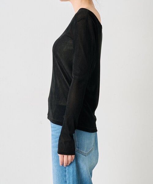 RIVE DROITE(リヴドロワ)の「フロッキーチュールバックオープンTee(オフィスカジュアル/秋服)(Tシャツ/カットソー・レディース・ブラック/ブラウン/ホワイト系その他・FREE)」の20枚目の写真