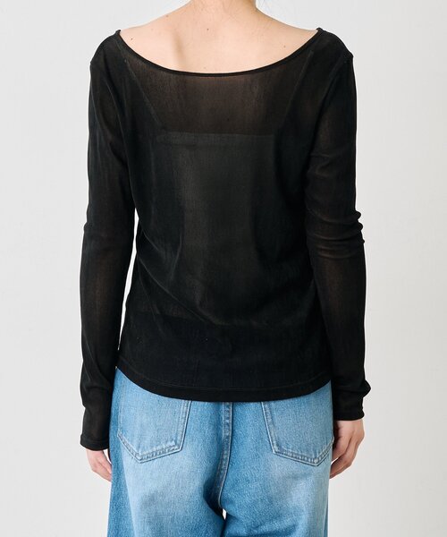 RIVE DROITE(リヴドロワ)の「フロッキーチュールバックオープンTee(オフィスカジュアル/秋服)(Tシャツ/カットソー・レディース・ブラック/ブラウン/ホワイト系その他・FREE)」の19枚目の写真