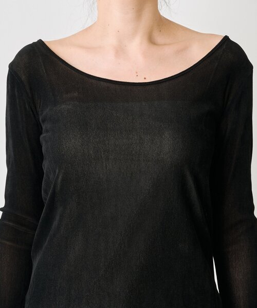RIVE DROITE(リヴドロワ)の「フロッキーチュールバックオープンTee(オフィスカジュアル/秋服)(Tシャツ/カットソー・レディース・ブラック/ブラウン/ホワイト系その他・FREE)」の18枚目の写真