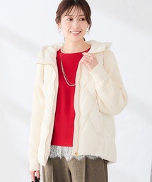 袖ニットドッキング キルト中綿 ブルゾン【Sorona（ソロナ）中綿 / @hoshi.yu様ご紹介】