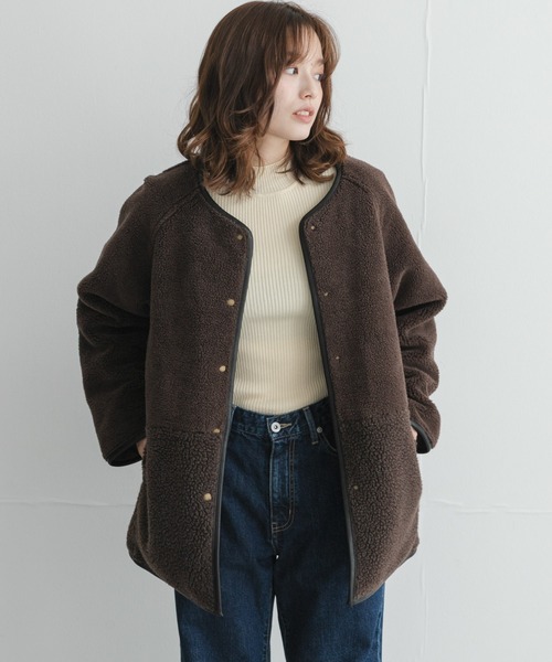 URBAN RESEARCH Sonny Label(アーバンリサーチサニーレーベル)の「リバーシブルボア撥水キルティングコート(その他アウター・レディース・ブラック/ブラウン/アイボリー・FREE)」の10枚目の写真