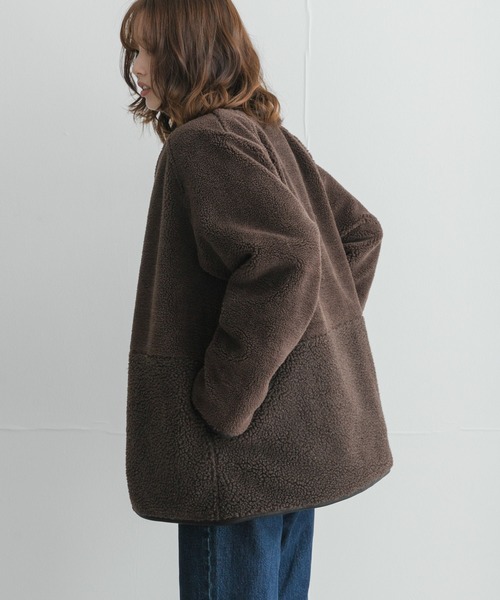 URBAN RESEARCH Sonny Label(アーバンリサーチサニーレーベル)の「リバーシブルボア撥水キルティングコート(その他アウター・レディース・ブラック/ブラウン/アイボリー・FREE)」の12枚目の写真