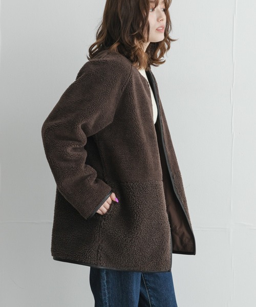 URBAN RESEARCH Sonny Label(アーバンリサーチサニーレーベル)の「リバーシブルボア撥水キルティングコート(その他アウター・レディース・ブラック/ブラウン/アイボリー・FREE)」の13枚目の写真