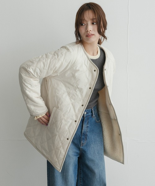 URBAN RESEARCH Sonny Label(アーバンリサーチサニーレーベル)の「リバーシブルボア撥水キルティングコート(その他アウター・レディース・ブラック/ブラウン/アイボリー・FREE)」の18枚目の写真
