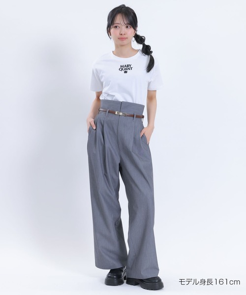 MARY QUANT(マリークワント)の「3Dロゴ刺繍 Tシャツ(Tシャツ/カットソー・レディース・グレー/ホワイト/ブラック・M)」の6枚目の写真