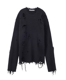 JOHN LAWRENCE SULLIVAN（ジョンローレンスサリバン）の「DAMAGED RIB KNIT SWEATER（ニット/セーター）」