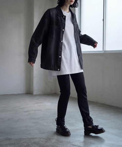 STYLE DELI(スタイルデリ)の「【BLK001】カットリブレギンスパンツ(その他パンツ・レディース・ブラック/グレー・FREE)」の12枚目の写真