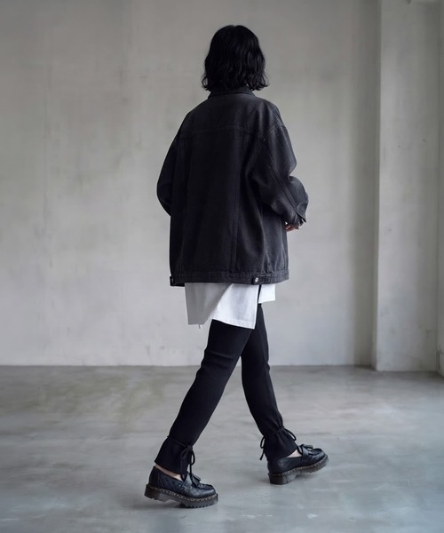 STYLE DELI(スタイルデリ)の「【BLK001】カットリブレギンスパンツ(その他パンツ・レディース・ブラック/グレー・FREE)」の14枚目の写真