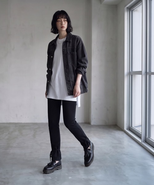 STYLE DELI(スタイルデリ)の「【BLK001】カットリブレギンスパンツ(その他パンツ・レディース・ブラック/グレー・FREE)」の16枚目の写真