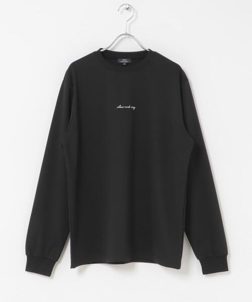 ITEMS URBANRESEARCH(アイテムズ アーバンリサーチ)の「刺繍TRストレッチポンチロングスリーブカットソー(Tシャツ/カットソー・メンズ・グレー系その他/ホワイト/ブラック・MEDIUM/LARGE)」の2枚目の写真