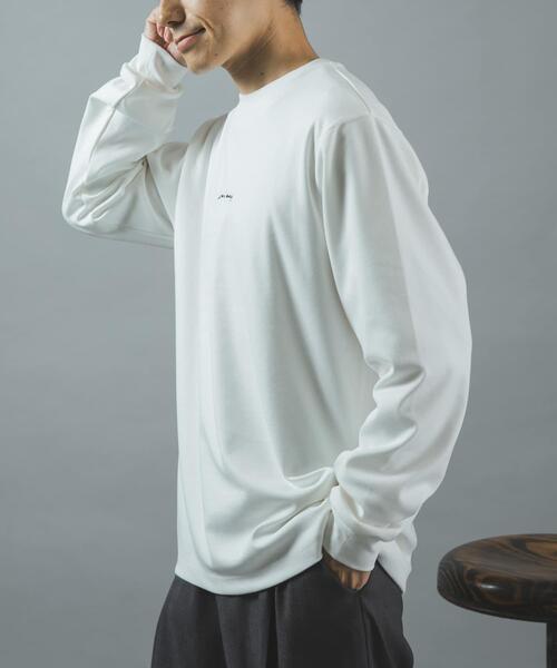 ITEMS URBANRESEARCH(アイテムズ アーバンリサーチ)の「刺繍TRストレッチポンチロングスリーブカットソー(Tシャツ/カットソー・メンズ・グレー系その他/ホワイト/ブラック・MEDIUM/LARGE)」の7枚目の写真
