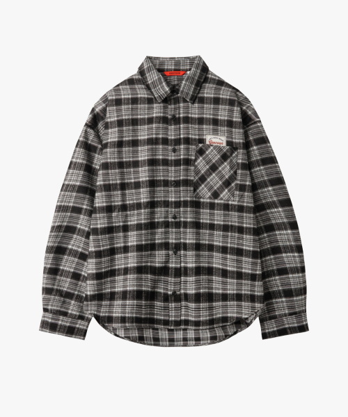GEECOON(ジークーン)の「ヴィンテージセミクロップチェックシャツ GEE267-112 ブラック(シャツ/ブラウス・メンズ・ブラック・LARGE/X-LARGE)」の1枚目の写真