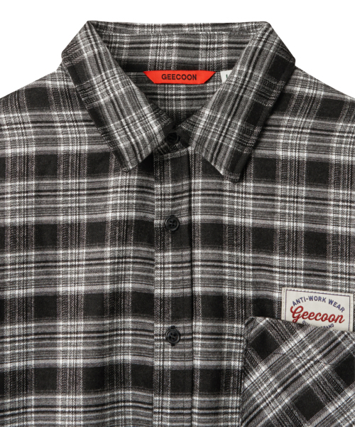 GEECOON(ジークーン)の「ヴィンテージセミクロップチェックシャツ GEE267-112 ブラック(シャツ/ブラウス・メンズ・ブラック・LARGE/X-LARGE)」の3枚目の写真