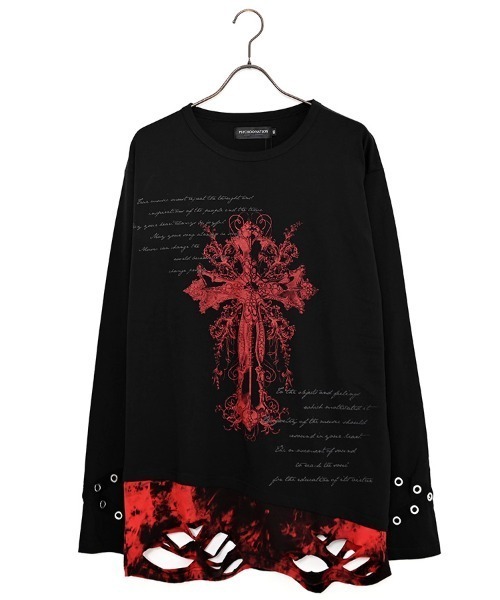 SILVER BULLET(シルバーバレット)の「『PSYCHO NATION/サイコネーション』クラッシュ加工タイダイフェイクレイヤードデザインロンT(Tシャツ/カットソー・レディース・ブラック系2/ブラック系1・L/M)」の18枚目の写真