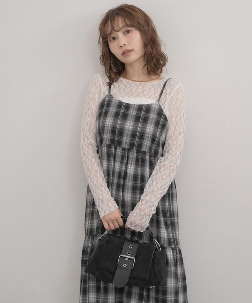 RETRO GIRL(レトロガール)の「レースプルオーバー(Tシャツ/カットソー・レディース・ブラック/オフホワイト・FREE)」の7枚目の写真