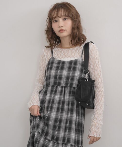 RETRO GIRL(レトロガール)の「レースプルオーバー(Tシャツ/カットソー・レディース・ブラック/オフホワイト・FREE)」の8枚目の写真