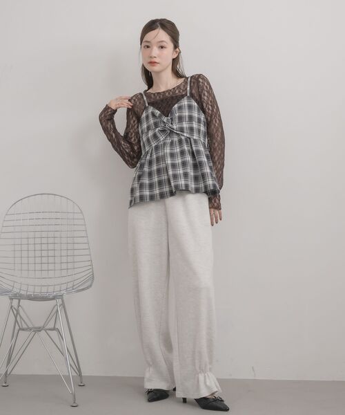 RETRO GIRL(レトロガール)の「レースプルオーバー(Tシャツ/カットソー・レディース・ブラック/オフホワイト・FREE)」の21枚目の写真