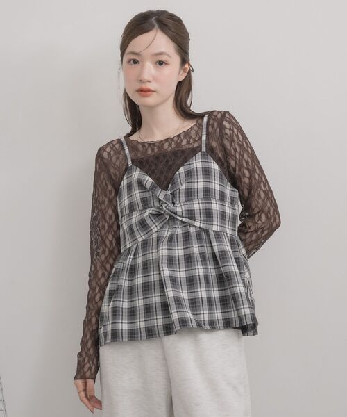 RETRO GIRL(レトロガール)の「レースプルオーバー(Tシャツ/カットソー・レディース・ブラック/オフホワイト・FREE)」の22枚目の写真
