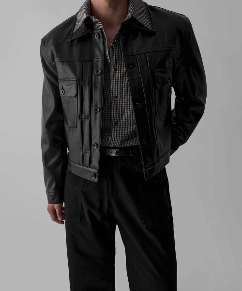 BOWLOW PRODUCT（バウロープロダクト）の「レザートラッカージャケット[ブラック]（ライダースジャケット・メンズ・その他・MEDIUM/LARGE）」の4枚目の写真