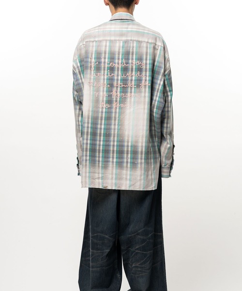 Maison MIHARA YASUHIRO(メゾンミハラヤスヒロ)の「【MIHARAYASUHIRO/ミハラヤスヒロ】VINTAGE LIKE CHECK L/S SHIRTS(シャツ/ブラウス・メンズ・ブラック/グリーン・48/46/44)」の7枚目の写真