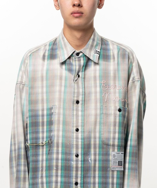 Maison MIHARA YASUHIRO(メゾンミハラヤスヒロ)の「【MIHARAYASUHIRO/ミハラヤスヒロ】VINTAGE LIKE CHECK L/S SHIRTS(シャツ/ブラウス・メンズ・ブラック/グリーン・48/46/44)」の8枚目の写真