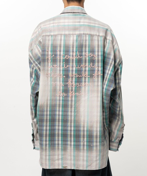 Maison MIHARA YASUHIRO(メゾンミハラヤスヒロ)の「【MIHARAYASUHIRO/ミハラヤスヒロ】VINTAGE LIKE CHECK L/S SHIRTS(シャツ/ブラウス・メンズ・ブラック/グリーン・48/46/44)」の9枚目の写真