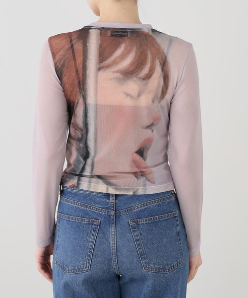 Carne Bollente（カルネボレンテ）の「Carne Bollente / カルネボレンテ Bambi Breaks Free Allover（Tシャツ/カットソー・レディース・チャコールグレー・SMALL）」の9枚目の写真