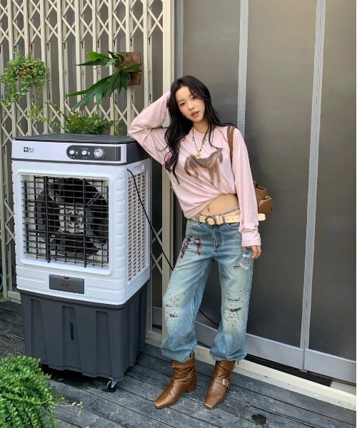 WEGO(ウィゴー)の「【長袖】馬柄プリントラグランロングTシャツ(Tシャツ/カットソー・レディース・ピンク/ホワイト・LARGE/MEDIUM)」の21枚目の写真