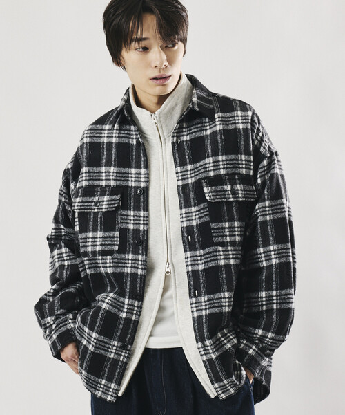 FREAK'S STORE(フリークスストア)の「限定展開 Relax Fit リラックスフィット ヘビーネル チェック シャツ(シャツ/ブラウス・メンズ・ブラック/ブラウン/ネイビー・MEDIUM/SMALL/LARGE)」の1枚目の写真