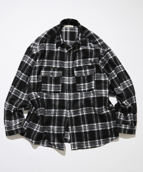 FREAK'S STORE(フリークスストア)の「限定展開 Relax Fit リラックスフィット ヘビーネル チェック シャツ(シャツ/ブラウス・メンズ・ブラック/ブラウン/ネイビー・MEDIUM/SMALL/LARGE)」の4枚目の写真