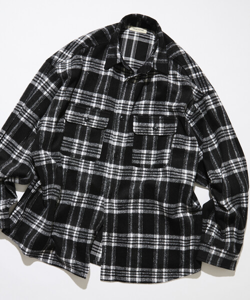 FREAK'S STORE(フリークスストア)の「限定展開 Relax Fit リラックスフィット ヘビーネル チェック シャツ(シャツ/ブラウス・メンズ・ブラック/ブラウン/ネイビー・MEDIUM/SMALL/LARGE)」の5枚目の写真