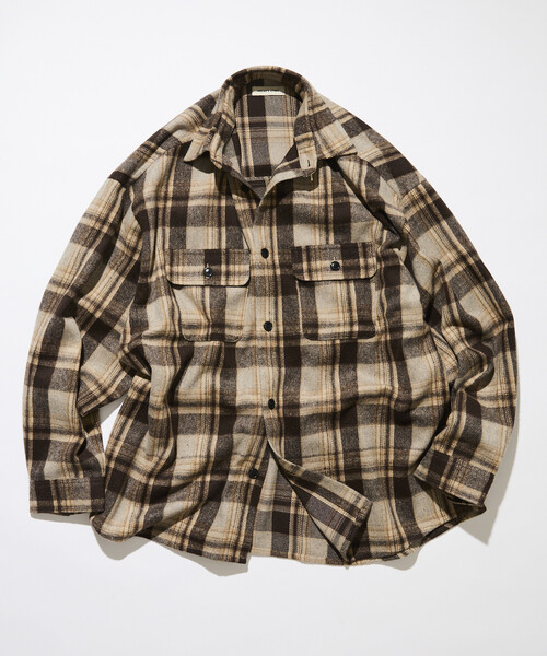 FREAK'S STORE(フリークスストア)の「限定展開 Relax Fit リラックスフィット ヘビーネル チェック シャツ(シャツ/ブラウス・メンズ・ブラック/ブラウン/ネイビー・MEDIUM/SMALL/LARGE)」の12枚目の写真