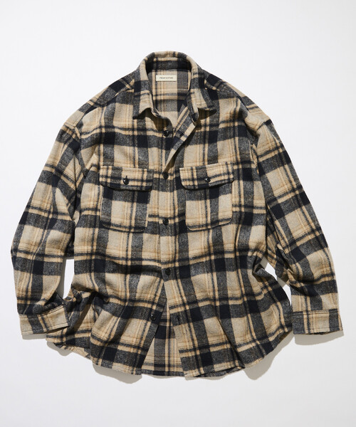 FREAK'S STORE(フリークスストア)の「限定展開 Relax Fit リラックスフィット ヘビーネル チェック シャツ(シャツ/ブラウス・メンズ・ブラック/ブラウン/ネイビー・MEDIUM/SMALL/LARGE)」の15枚目の写真