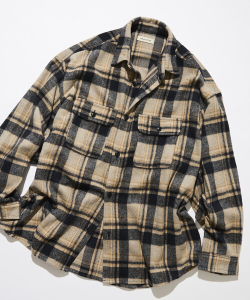 FREAK'S STORE(フリークスストア)の「限定展開 Relax Fit リラックスフィット ヘビーネル チェック シャツ(シャツ/ブラウス・メンズ・ブラック/ブラウン/ネイビー・MEDIUM/SMALL/LARGE)」の16枚目の写真