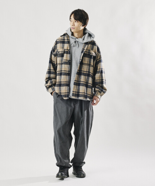 FREAK'S STORE(フリークスストア)の「限定展開 Relax Fit リラックスフィット ヘビーネル チェック シャツ(シャツ/ブラウス・メンズ・ブラック/ブラウン/ネイビー・MEDIUM/SMALL/LARGE)」の18枚目の写真