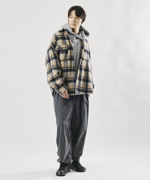 FREAK'S STORE(フリークスストア)の「限定展開 Relax Fit リラックスフィット ヘビーネル チェック シャツ(シャツ/ブラウス・メンズ・ブラック/ブラウン/ネイビー・MEDIUM/SMALL/LARGE)」の20枚目の写真