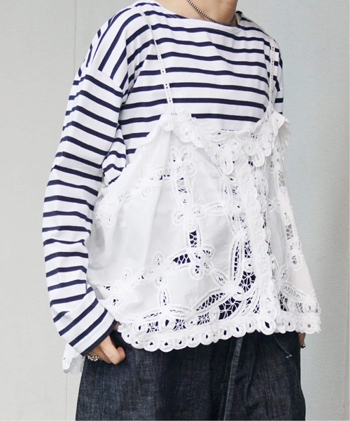 JOURNAL STANDARD LUXE(ジャーナルスタンダード ラックス)の「《追加》バテンレース キャミブラウス(シャツ/ブラウス・レディース・ホワイト/ブラック・FREE)」の2枚目の写真