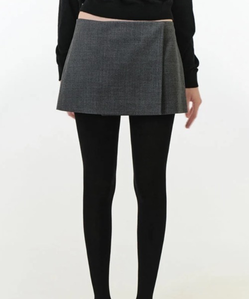 GRVRGROVE(グローブ)の「MERCY WRAP SKIRT(スカート・レディース・ブラック/チャコール・MEDIUM)」の1枚目の写真
